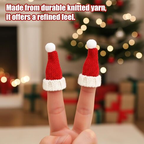 32 Pieces Miniature ,HatsMini Hats for Crafts, 8 Green Hats and RED Hats, 8 Red and GreenScarves, 8 Red and White Scarves, Cotton Material for DIY Projects, Holiday Decorations in Kuwait