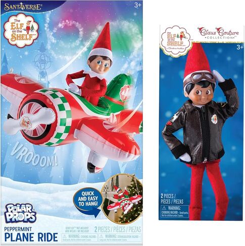 The Elf on the Shelf Bundle: Flurry Flight Jacket and SEAP Peppermint Plane Ride (Elf Clothing and Accessories Set) in Saudi Arabia