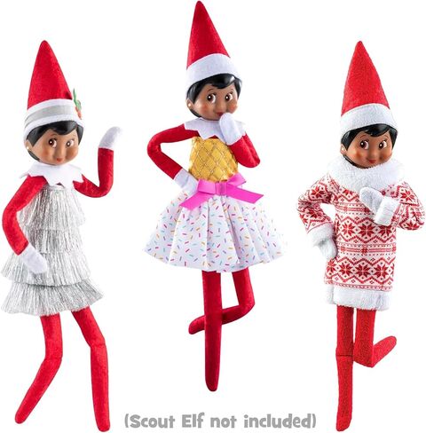 The Elf on The Shelf - Claus Couture Set of 3: Tiny Tinsel Party Dress, Ice Cream Party Dress, and Snowflake Sweetie Dress in Saudi Arabia