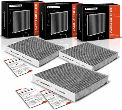 A-Premium 3-PC Cabin Air Filter with Activated Carbon Compatible with Honda & Acura - Civic, CR-V, Fit, HR-V, Insight, Odyssey, Pilot, CR-Z, Clarity, Integra, MDX, RDX, TLX in Saudi Arabia