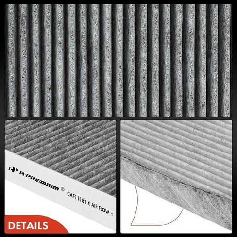 A-Premium 3-PC Cabin Air Filter with Activated Carbon Compatible with Honda & Acura - Civic, CR-V, Fit, HR-V, Insight, Odyssey, Pilot, CR-Z, Clarity, Integra, MDX, RDX, TLX in Saudi Arabia