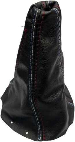 غطاء حذاء يدوي من الجلد الطبيعي وغطاء حذاء Shift في M/Stitch متوافق مع Ford Mustang GT 1994 1995 1996 1997 1998 1999 2000 2001 2002 2003 2004 (صنع في الولايات المتحدة الأمريكية) (مجموعة) in Kuwait