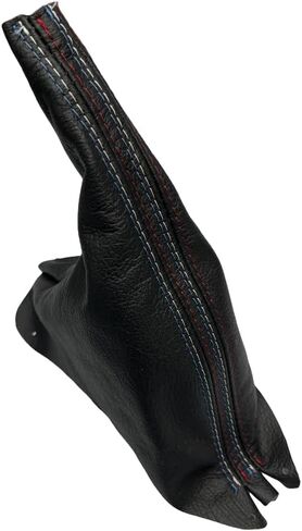 غطاء حذاء يدوي من الجلد الطبيعي وغطاء حذاء Shift في M/Stitch متوافق مع Ford Mustang GT 1994 1995 1996 1997 1998 1999 2000 2001 2002 2003 2004 (صنع في الولايات المتحدة الأمريكية) (مجموعة) in Kuwait