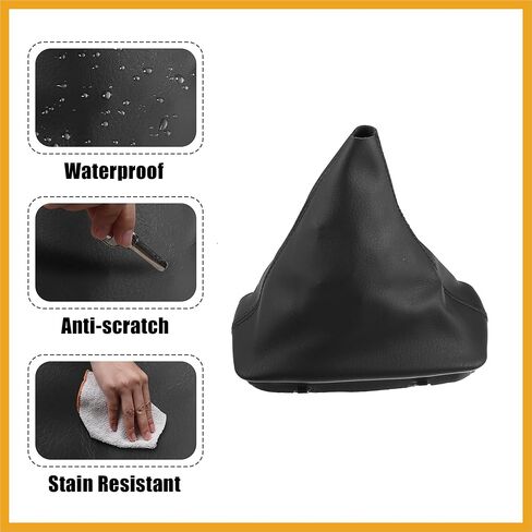 Car Shift Boot Cover Gear Shift Knob Handbrake Gaiter Boot PU Leather for Mercedes-Benz C-Class W204 2008-2013 Replacement in Saudi Arabia