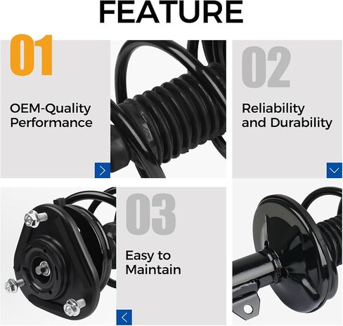 PAROD 472598 472597 Front shock absorber Struts fit for 2009-2013 Toyota Corolla, Matrix w/Coil Spring Assembly,Passenger&Drive Side in Saudi Arabia