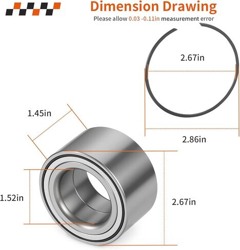 For Can-Am Maverick X3 Max Turbo R RR 2017-2023 4Pcs Front Rear Heavy Duty Wheel Bearing W/Circlip 293350109 in Saudi Arabia
