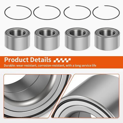 For Can-Am Maverick X3 Max Turbo R RR 2017-2023 4Pcs Front Rear Heavy Duty Wheel Bearing W/Circlip 293350109 in Saudi Arabia