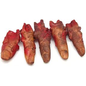 5 Pack Halloween Severed Fingers - Realistic Fake Broken Body Parts for Haunted House Decor, Zombie Vampire Party Supplies and Funny Gag Gifts in Saudi Arabia