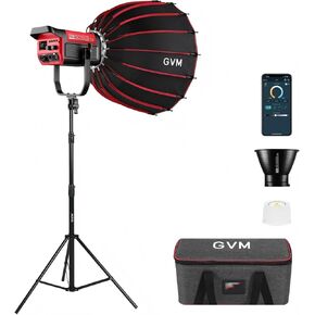GVM LED Video Light Kit 65000Lux/m, 300W Studio Lights with Lantern Softbox, Dimmable 2700-6800K Video Lighting with Bowens Mount, Photography Lighting for Video Recording CRI 97+ 12 Effects in Saudi Arabia