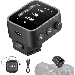Godox X3-F Touchscreen TTL Wireless Flash Trigger for Fuji Camera, 1/8000s HSS TTL TCM Function, Built-in Battery USB-C Charge Flash Transmitter Compatible with Fuji GRX50S X-T1 X-T2 X-10 X-PRO1 X-A3 in Kuwait