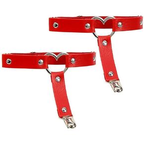 Leoparts Womens Elastic Garter Belt, Plus Size Thigh Harness Belt Adjustable Stockings Garter with Buckle for Thigh High Socks in Kuwait