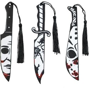 Horror Halloween Acrylic Bookmark for Women Spooky Novel Lovers Reading Accessories Student Study Stationery Halloween Gift for Men Women (5Pcs) in Kuwait