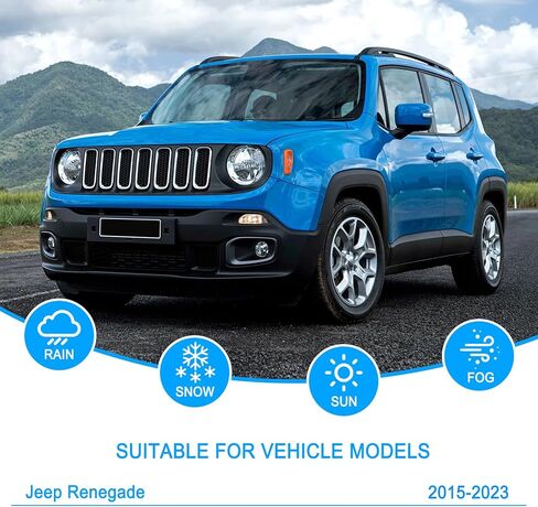 استبدال مساحات الزجاج الأمامي CJPPPZIW® لسيارة Jeep Renegade 2015-2023، خالية من الخطوط، جودة OEM ممتازة لجميع المواسم، شفرات ممسحة أمامية وخلفية وردية - 22 بوصة + 20 بوصة + 10 بوصة (عبوة من 3) in Kuwait