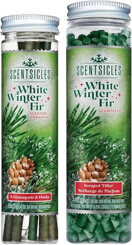 عطر Scentsicles عديم اللهب، رائحة التنوب الشتوي الأبيض، أشرطة ورقية قابلة لإعادة التدوير مملوءة بالعطر، علبة زخرفية (عبوة واحدة) in Kuwait
