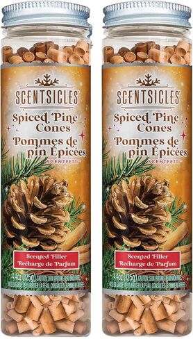 عطر Scentsicles عديم اللهب، رائحة التنوب الشتوي الأبيض، أشرطة ورقية قابلة لإعادة التدوير مملوءة بالعطر، علبة زخرفية (عبوة واحدة) in Kuwait