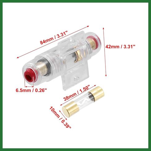 Motoforti 2 قطعة 30A مضمنة AGU فيوز حامل يناسب 4 8 10 قياس الأسلاك مع 2 قطعة 30Amp الصمامات لمضخم الصوت للسيارة طويلة الأمد in Saudi Arabia