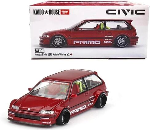 Honda Civic (EF) Kaido Works V2 by Mini GT in Red 156 Diecast 1:64 in Saudi Arabia