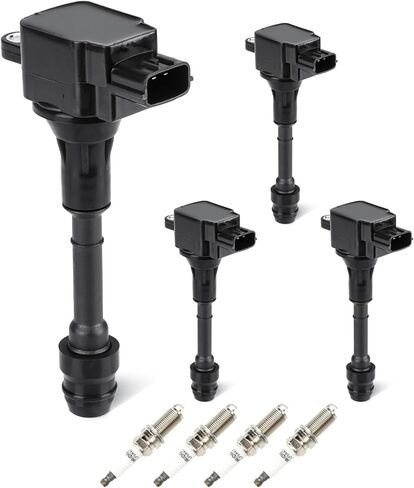 Set of 4 Ignition Coil Pack Compatible with 2002-2006 Altima 2.5L, 2002-2008 Sentra 2.5L, 2002-2013 X-Trail 2.5L Replace UF350 C1398 224488H315 in Saudi Arabia