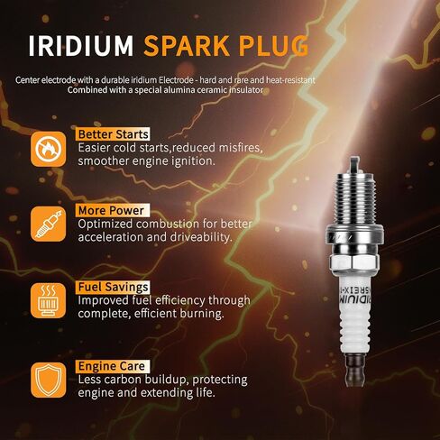 Pack 4 UF316 Ignition Coil & Spark Plug - Compatible with Toyota 2004-2006 Scion xA xB, 2000-2005 Echo, Prius C Yaris - 1.5L L4 Engine - Replaces # 90919-02240 C1305 in Kuwait