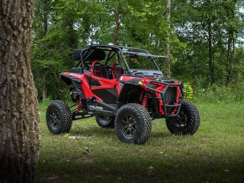 SuperATV Scratch Resistant 1/4" Polycarbonate Flip Windshield for Polaris RZR XP Turbo S (See Fitment), Full, Half, Vented Positions, XR Optic Hard Coating, Pre-Assembled, Easy Install, USA Made in Saudi Arabia
