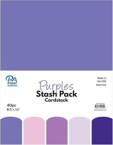 PA Paper Accents Stash Pack Cardstock Pack 8.5" x 11" Browns, colored cardstock paper for card making, scrapbooking, printing, quilling and crafts, 65lb., 40 pieces in Saudi Arabia