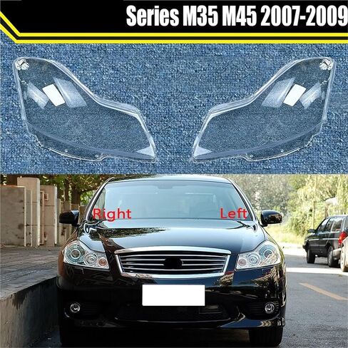 متوافق مع إنفينيتي M Series M35 M45 2007 2008 2009 غطاء المصباح الأمامي للسيارة غطاء عاكس الضوء قبعات المصابيح الأمامية (زوج) in Kuwait