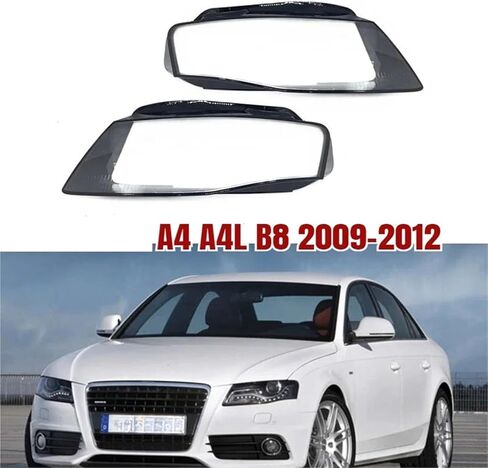 1Pc/1Pair Front Headlamp Cover Headlight Shell Transparent Lampshade Lens Compatible For Audi A4 A4L B8 2009 2010 2011 2012 Headlamp Shell(Right) in Saudi Arabia