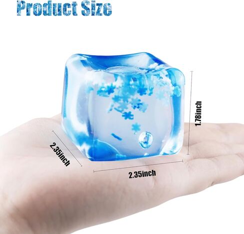 3Pcs Stress Balls Ice Cube Fidget Sensory Cube for Autism ADHD Squeeze Balls Anxiety Relief for Adults in Saudi Arabia