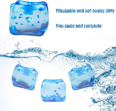 3Pcs Stress Balls Ice Cube Fidget Sensory Cube for Autism ADHD Squeeze Balls Anxiety Relief for Adults in Saudi Arabia