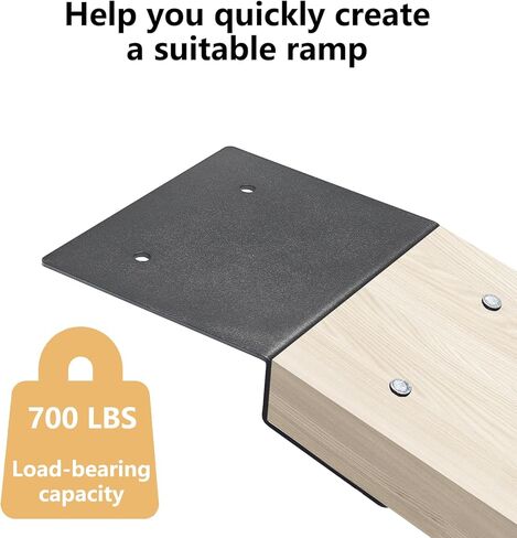 Steel Shed Ramp Top Kit, 2"× 8" Heavy Duty Loading Ramp Ends for Lawn Mower, Car, Trucks, Trailer, Driveway, Shed in Kuwait