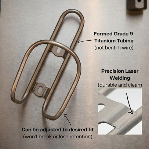 Titanium Water Bottle Cage for Bikes by LITHE GOODS, Ti screws included (Lighter Weight) in Saudi Arabia