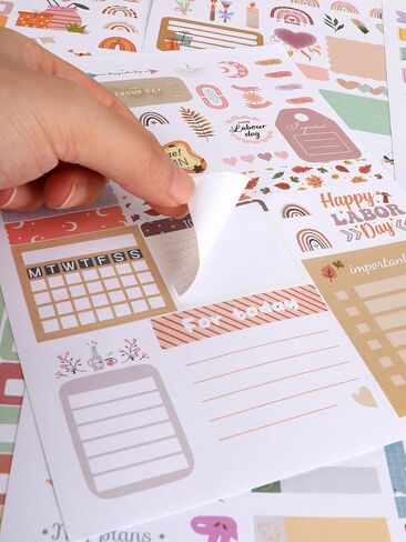 أكثر من 1700 ملصق مخطط ممتع - 24 ورقة ملصق تقويم مع تصميمات شهرية مذهلة - ملحقات سجل القصاصات لتعزيز التقويم اليومي والمخطط الشهري in Saudi Arabia
