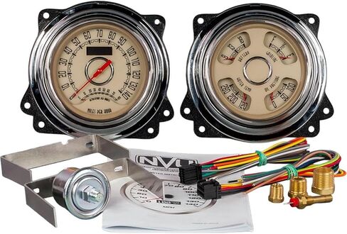47373-02 Woodward 2 Gauge Kit Beige 47-53 Compatible with Chevy in Saudi Arabia
