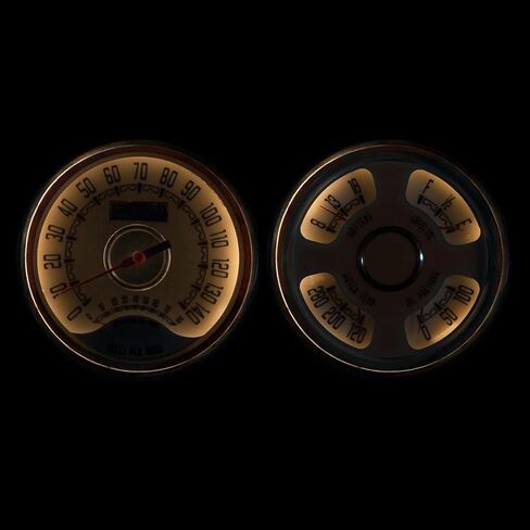 47373-02 Woodward 2 Gauge Kit Beige 47-53 Compatible with Chevy in Saudi Arabia