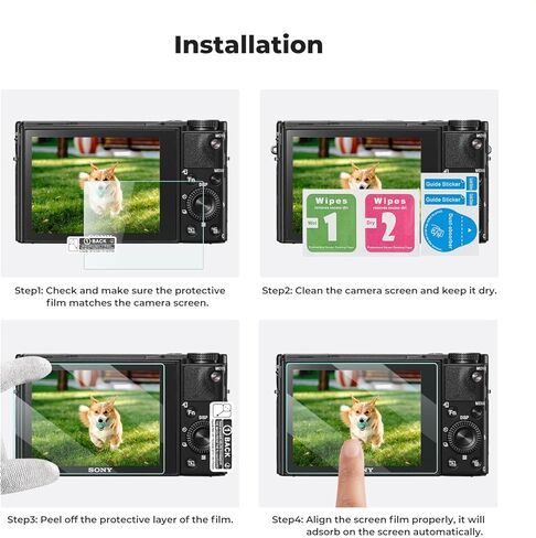 مفهوم K&F [واقي شاشة 3 قطع لكاميرا Sony ZV-E1/A7 IV/A6700/A7CII وغطاء الحذاء الساخن، واقي شاشة من الزجاج المقوى فائق الوضوح، مضاد للخدش وخالي من الفقاعات ومقاوم للغاية in Kuwait