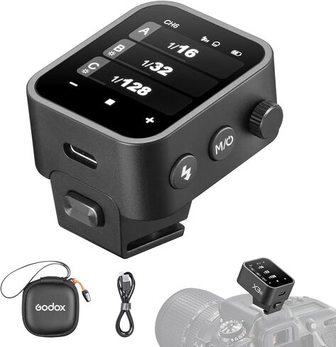 Godox X3-O Touchscreen TTL Wireless Flash Trigger for Olympus/Panasonic Camera, 1/8000s HSS TTL TCM Function, Built-in Battery USB-C Charge Flash Transmitter Compatible with Olympus E-P3 E-PL5 E-M1 in Saudi Arabia