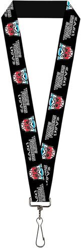Buckle-Down Transformers Lanyard, Transformers Autobots Cybertronian Icon Black Blues Red White, Elastic in Saudi Arabia