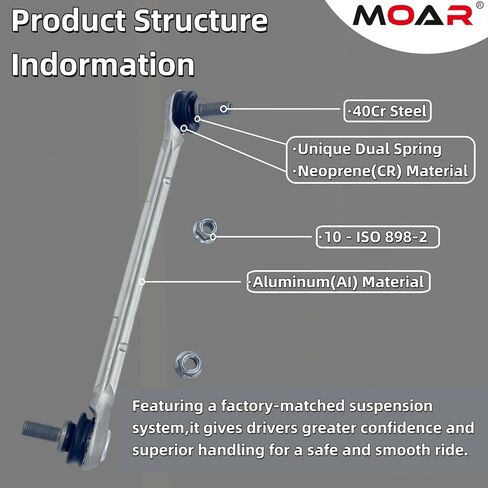 MOAR K750337 K750338 نظام التعليق الأمامي Sway Stabilizer Bar End Link Kit 2 قطعة استبدال السيارات لمرسيدس بنز 08-09 C230 10-12 C250 13-15 C250 08-15 C350 C63 AMG E350 E400 E550 in Saudi Arabia