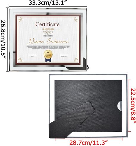 Schliersee 4x6 Glass Silver Mirrored Edge Picture Frame Set of 12 Multi 4 by 6 Frames for Tabletop Display Only in Saudi Arabia