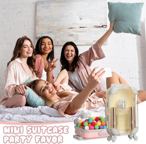 40 قطعة من صناديق هدايا الحفلات الصغيرة من Teecyhooo مع بطاقات الأمتعة، صناديق هدايا صغيرة شفافة للأمتعة لرموش الحلوى والزفاف والسفر وأعياد الميلاد والعزوبية (6.5 × 2.8 × 1.4 بوصة، وردي) in Kuwait