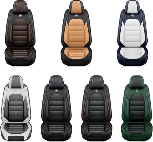 ILMO Leather Seat Cover for Chevrolet Silverado 1500/2500/3500 2007-2026, Waterproof Nappa Leather Cushion Protector with Soft Touch, Compatible Airbag Car Seat Cover (Classic Black, 2 Front Seat) in Saudi Arabia