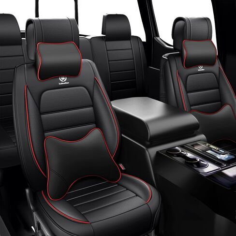 ILMO Leather Seat Cover for Chevrolet Silverado 1500/2500/3500 2007-2026, Waterproof Nappa Leather Cushion Protector with Soft Touch, Compatible Airbag Car Seat Cover (Classic Black, 2 Front Seat) in Saudi Arabia