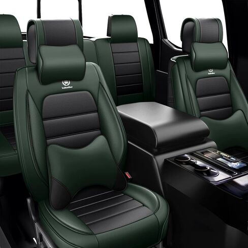 ILMO Leather Seat Cover for Chevrolet Silverado 1500/2500/3500 2007-2026, Waterproof Nappa Leather Cushion Protector with Soft Touch, Compatible Airbag Car Seat Cover (Classic Black, 2 Front Seat) in Saudi Arabia