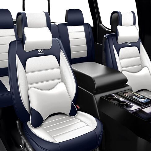 ILMO Leather Seat Cover for Chevrolet Silverado 1500/2500/3500 2007-2026, Waterproof Nappa Leather Cushion Protector with Soft Touch, Compatible Airbag Car Seat Cover (Classic Black, 2 Front Seat) in Saudi Arabia