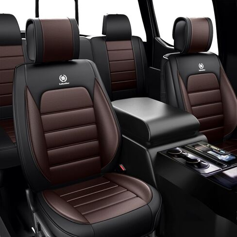 ILMO Leather Seat Cover for Chevrolet Silverado 1500/2500/3500 2007-2026, Waterproof Nappa Leather Cushion Protector with Soft Touch, Compatible Airbag Car Seat Cover (Classic Black, 2 Front Seat) in Saudi Arabia