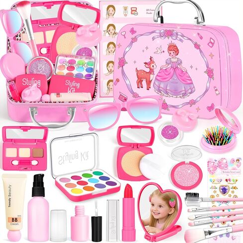 INNOCHEER Pretend Makeup for Toddlers, Toy Play Makeup Set for Kids 3-5, Toddler Makeup Kit Pretend, Frozen Toys for Kids Fake Makeup, Gifts Toys for 3 4 5 6 7+ Year Old Girls (Not Real Makeup) in Saudi Arabia