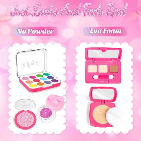INNOCHEER Pretend Makeup for Toddlers, Toy Play Makeup Set for Kids 3-5, Toddler Makeup Kit Pretend, Frozen Toys for Kids Fake Makeup, Gifts Toys for 3 4 5 6 7+ Year Old Girls (Not Real Makeup) in Saudi Arabia