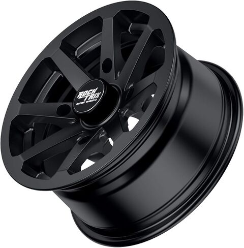 عجلة RockTrix RT102 مقاس 15 بوصة مقاس 15x7، نمط مسمار 4x156، إزاحة 4+3، حافة ATV UTV SxS، متوافقة مع Polaris Sportsman RZR Ranger Ranger Crew، 4/156 أسود غير لامع، قطعة واحدة مفردة in Saudi Arabia