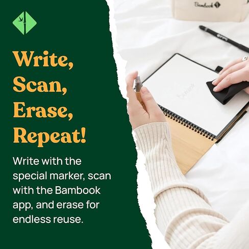 BAMBOOK Classic Notebook - Bamboo Wood Hardcover - A5 - Dotted Reusable Notebook, Notepad, Reusable Notebook in Saudi Arabia