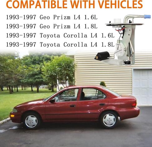 E8013H، SP9162H مجموعة وحدة مضخة الوقود الكهربائية مع وحدة إرسال بديلة لـ Geo Prizm 1993-1997، لتويوتا كورولا 1994-1996 L4 1.6L L4 1.8L in Kuwait